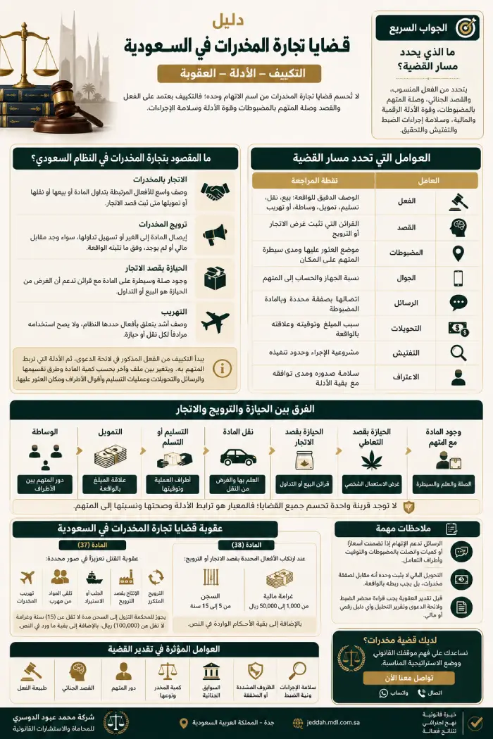 قضايا تجارة المخدرات
