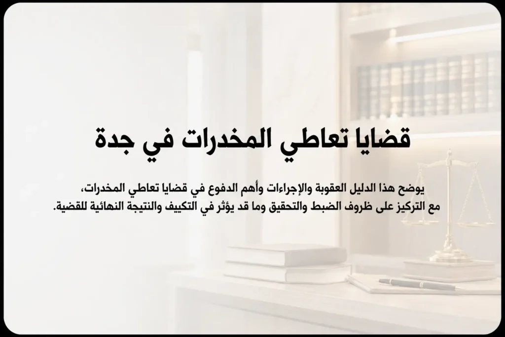 قضايا تعاطي المخدرات في جدة