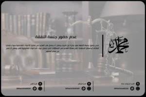 عدم حضور جلسة النفقة