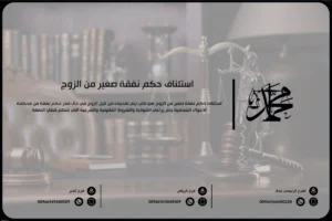 استئناف حكم نفقة صغير من الزوج