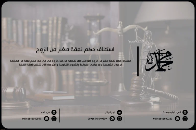 استئناف حكم نفقة صغير من الزوج