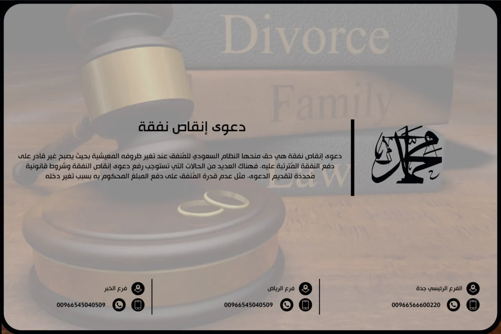 دعوى إنقاص نفقة