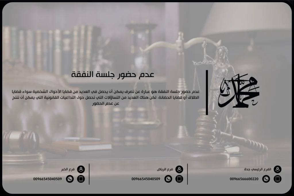 عدم حضور جلسة النفقة