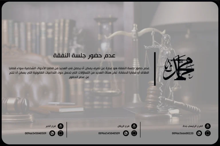 عدم حضور جلسة النفقة