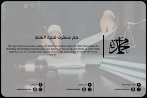 كم تستغرق قضية النفقة