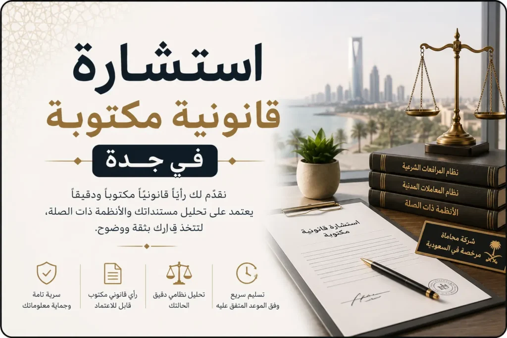استشارات قانونية مكتوبة في جدة